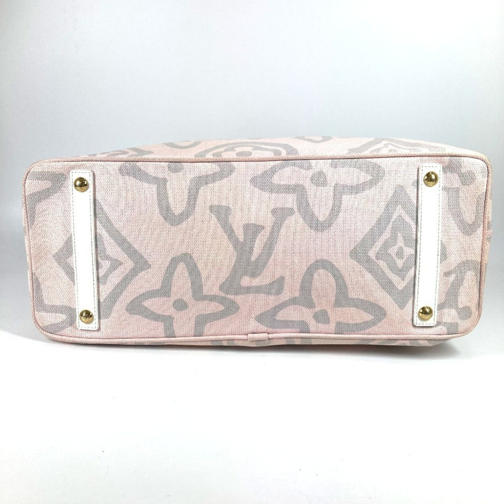 Louis Vuitton Pink Canvas Leather Boston Bag Shoulder Bag Tote Bag