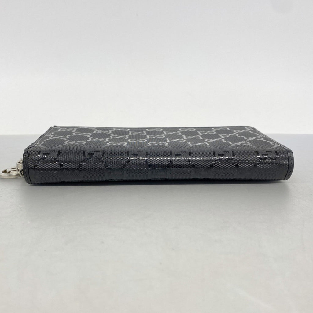 Gucci Black Pvc Long Wallet (Bi-Fold) (Pre-Owned)