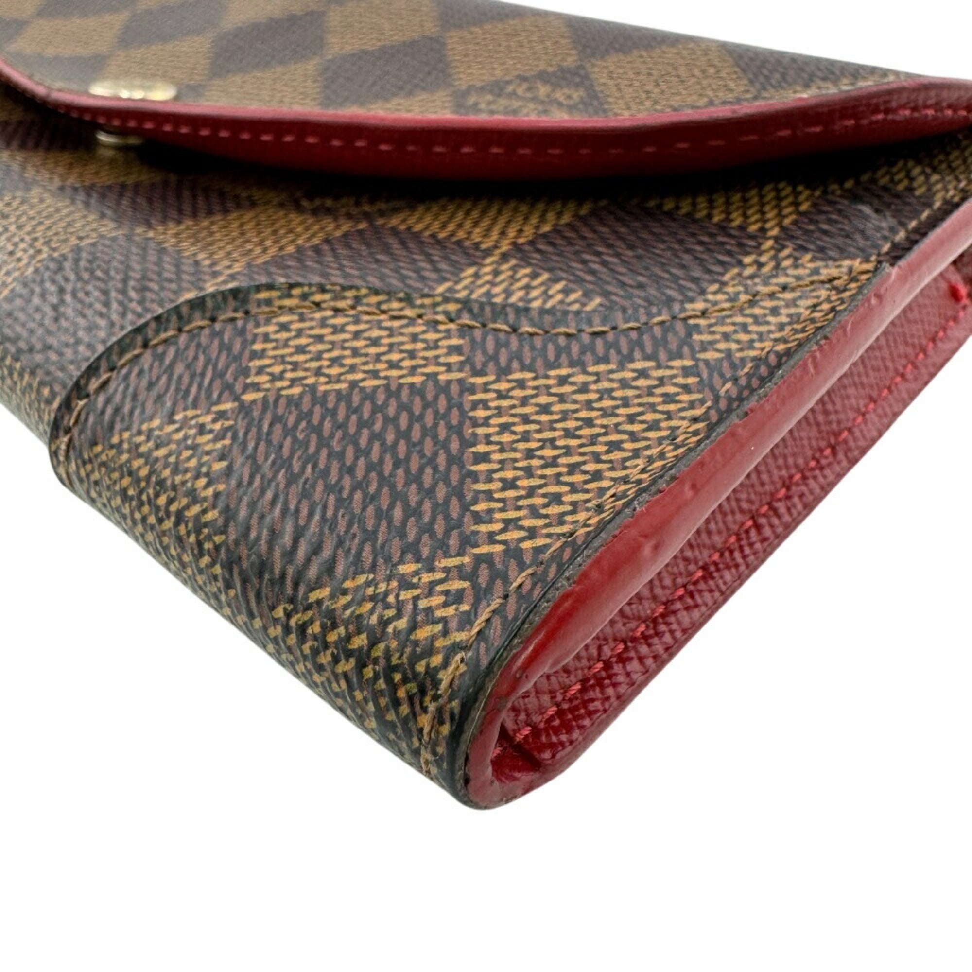 Louis Vuitton Brown Red Color Leather Coin Purse/Coin Case