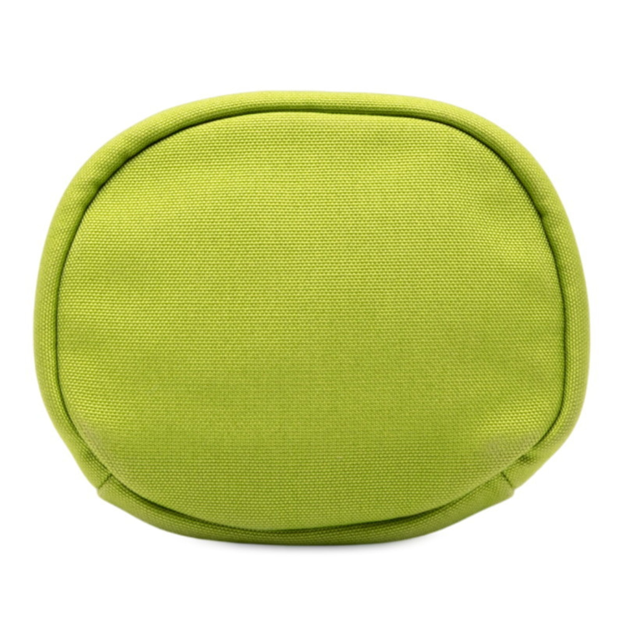 Prada Green Canvas Leather Pouch Shoulder Bag