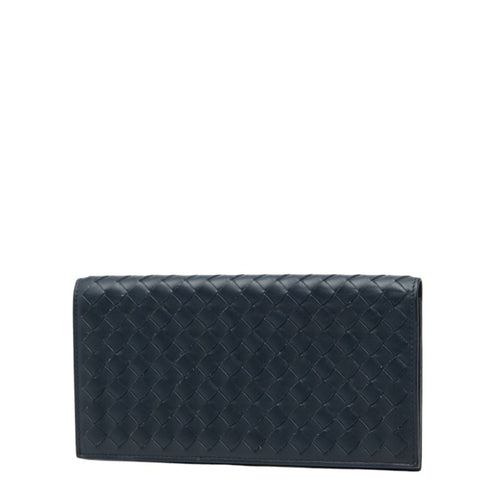Bottega Veneta Navy Leather Wallet (Bi-Fold)