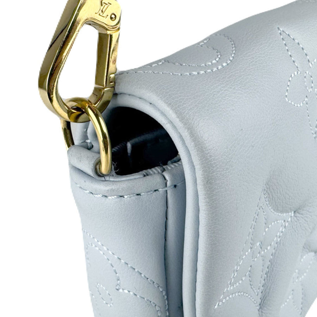 Louis Vuitton Light Blue Leather Handbag