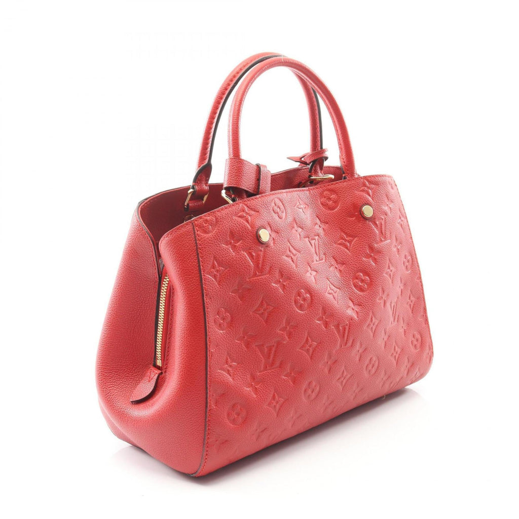 Louis Vuitton Red Color Monogram Empreinte Leather Handbag