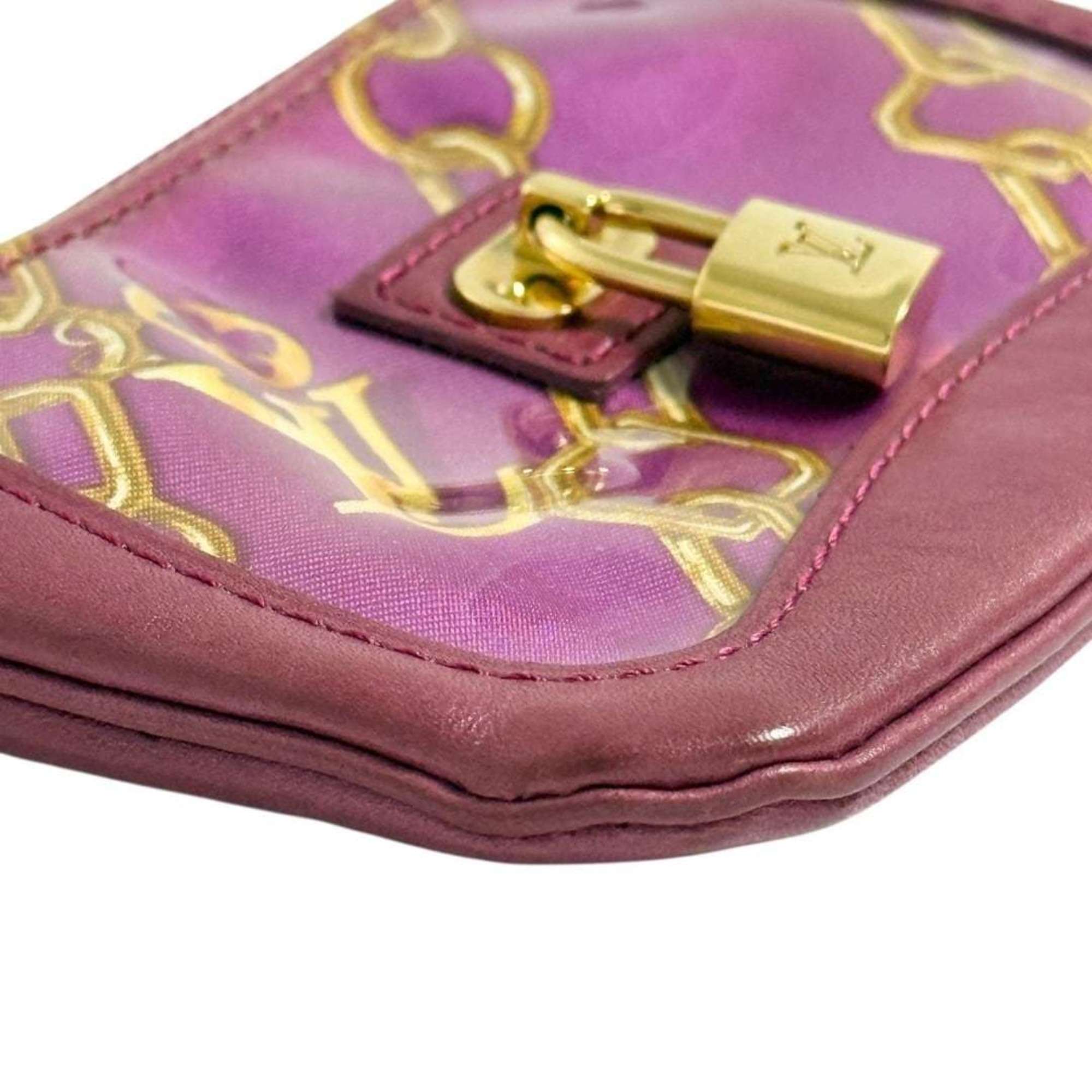 Louis Vuitton Red Color Wine Leather Coin Purse/Coin Case