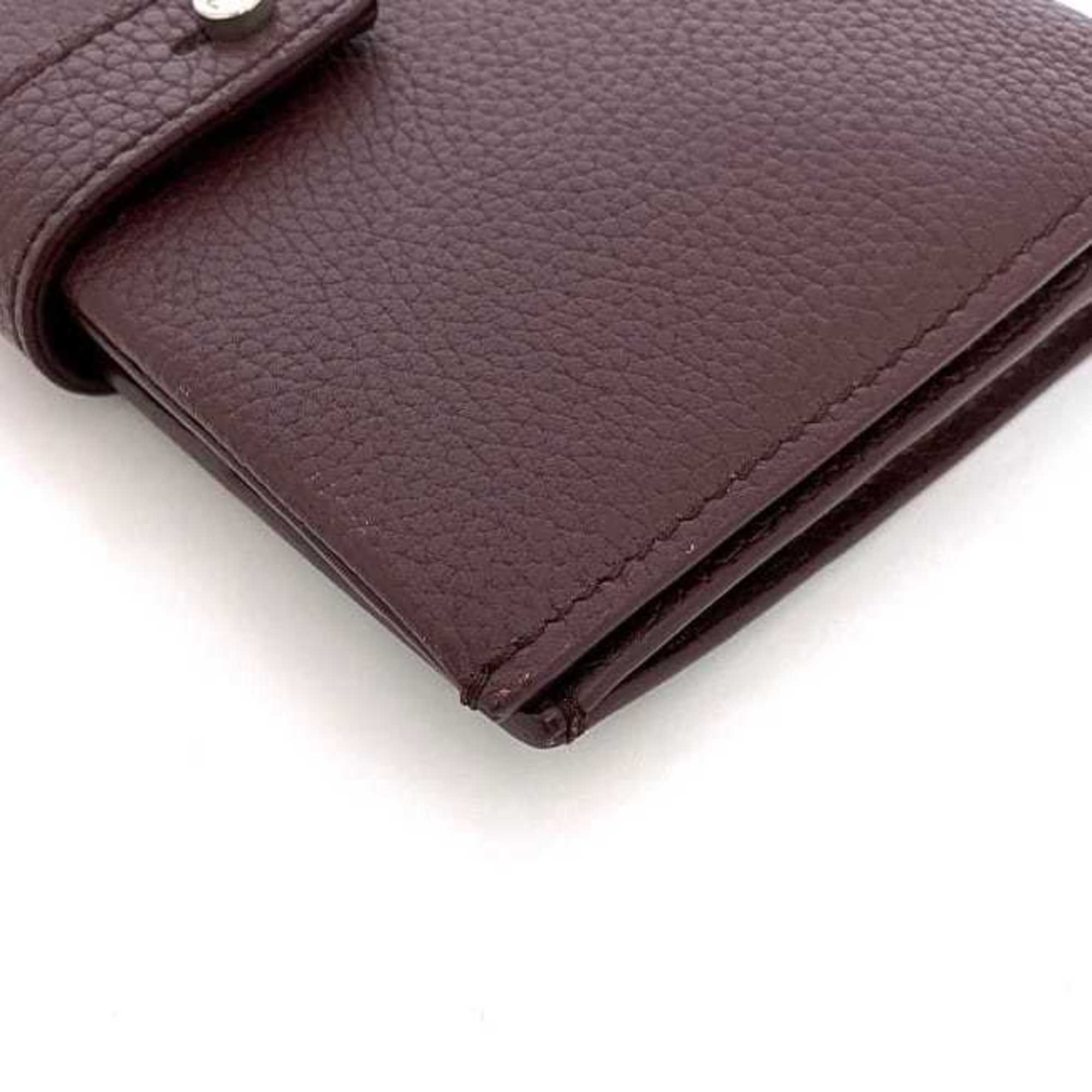 Saint Laurent Bordeaux Leather Wallet (Bi-Fold) (Pre-Owned)