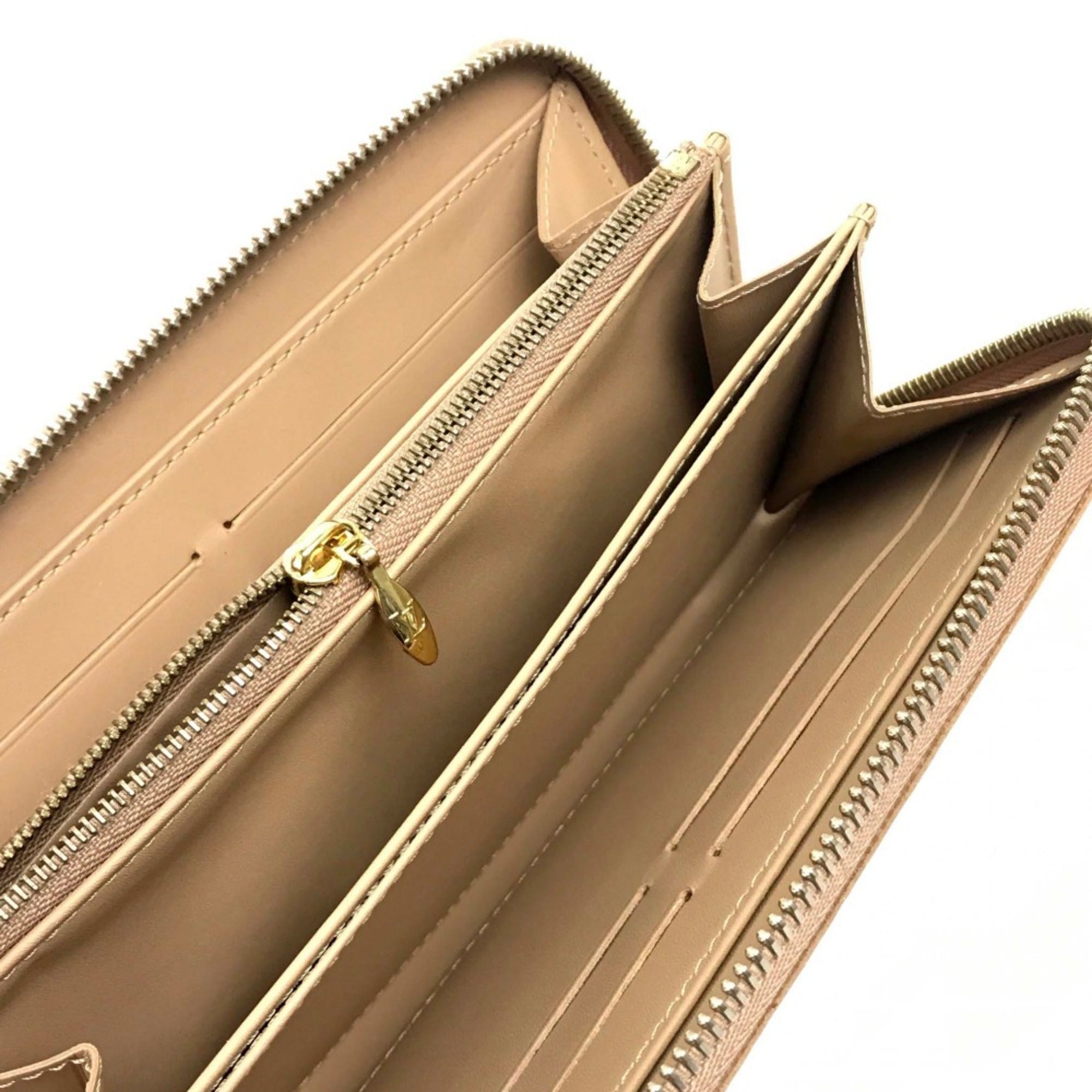 Louis Vuitton Beige Leather Long Wallet