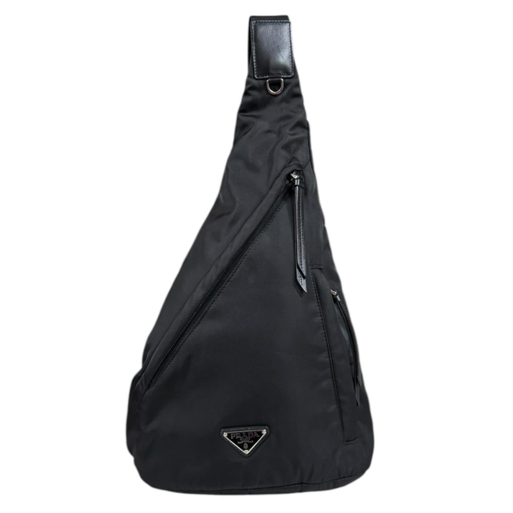 Prada Black Nylon Shoulder Bag Sling Bag