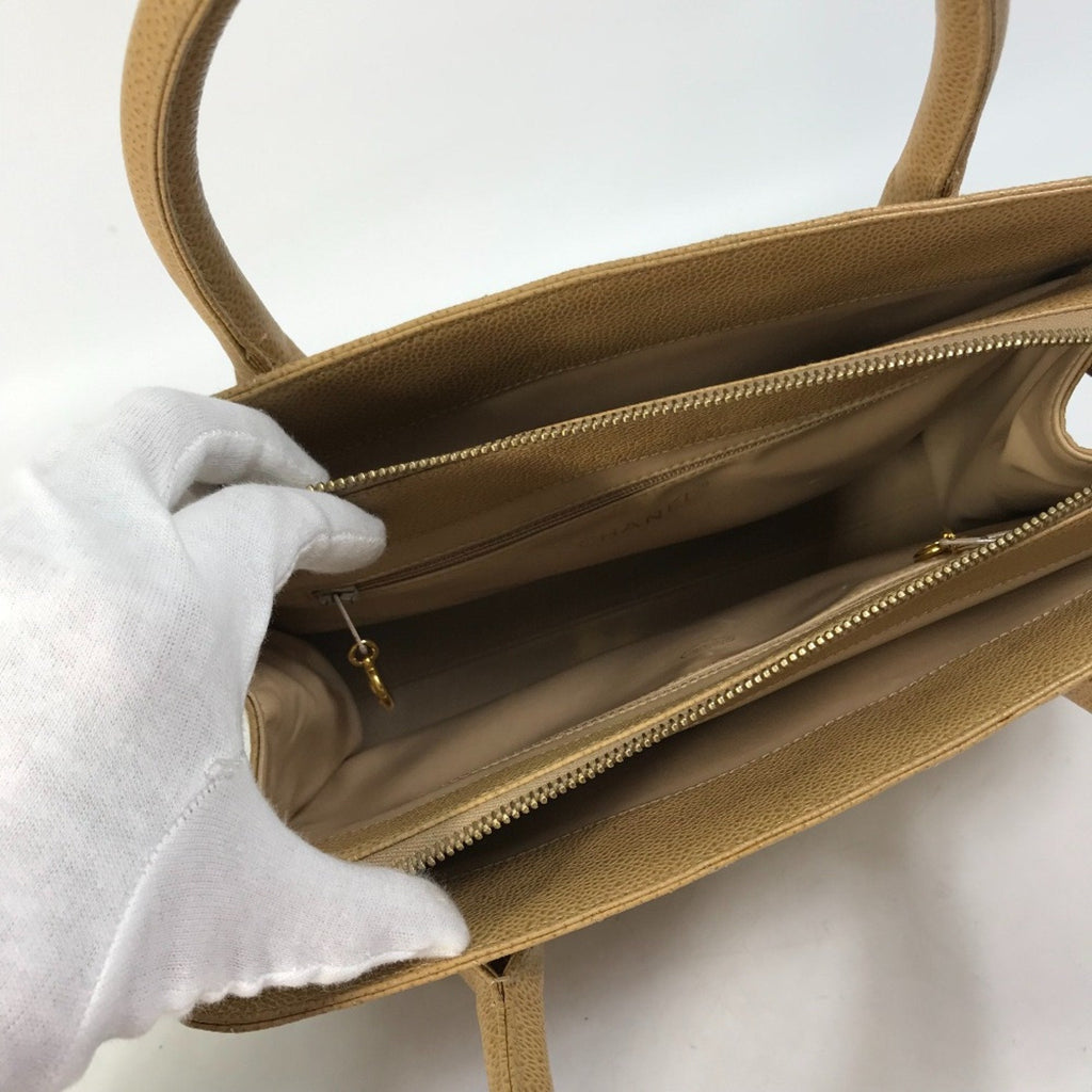 Chanel Beige Leather Handbag