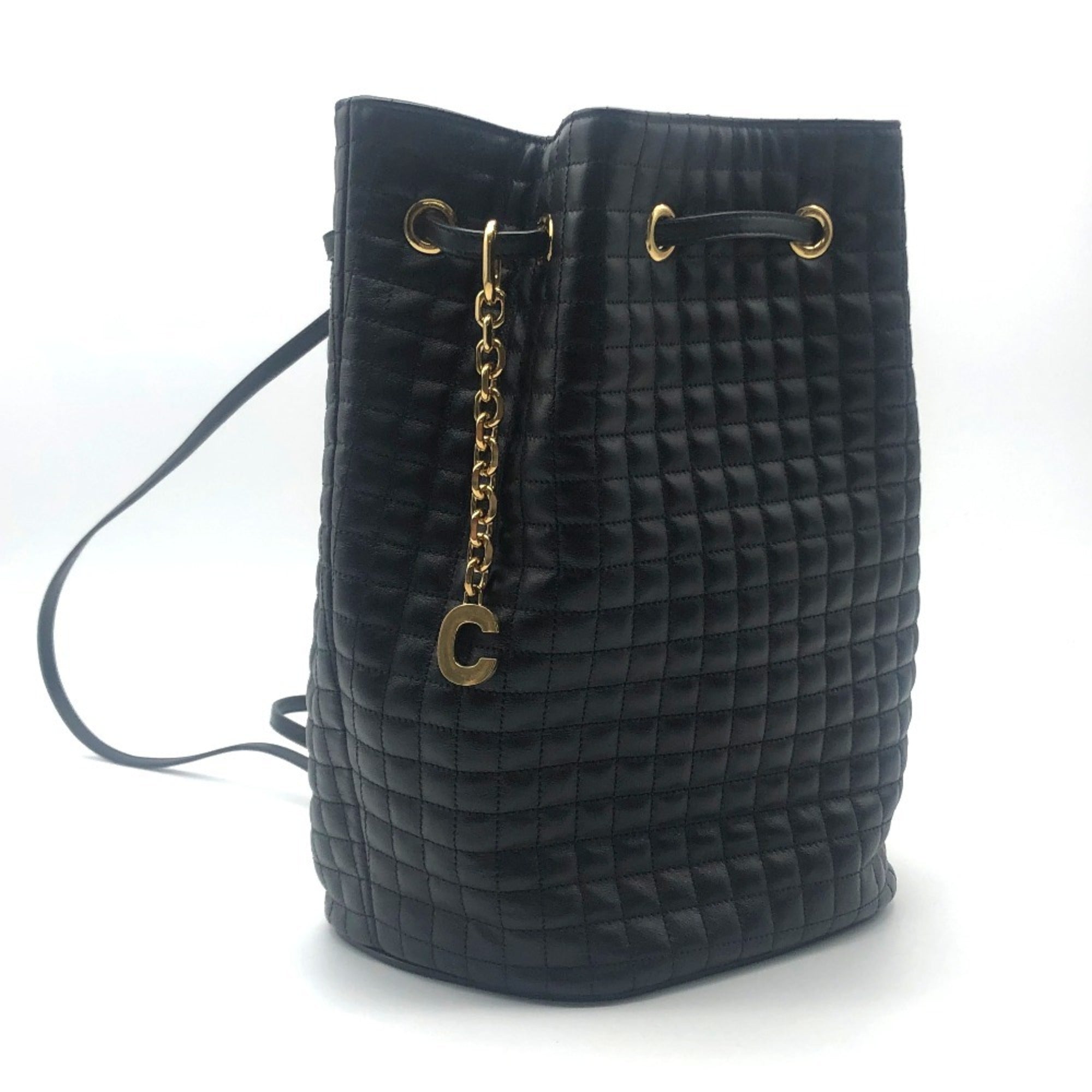 Celine Black Leather Backpack