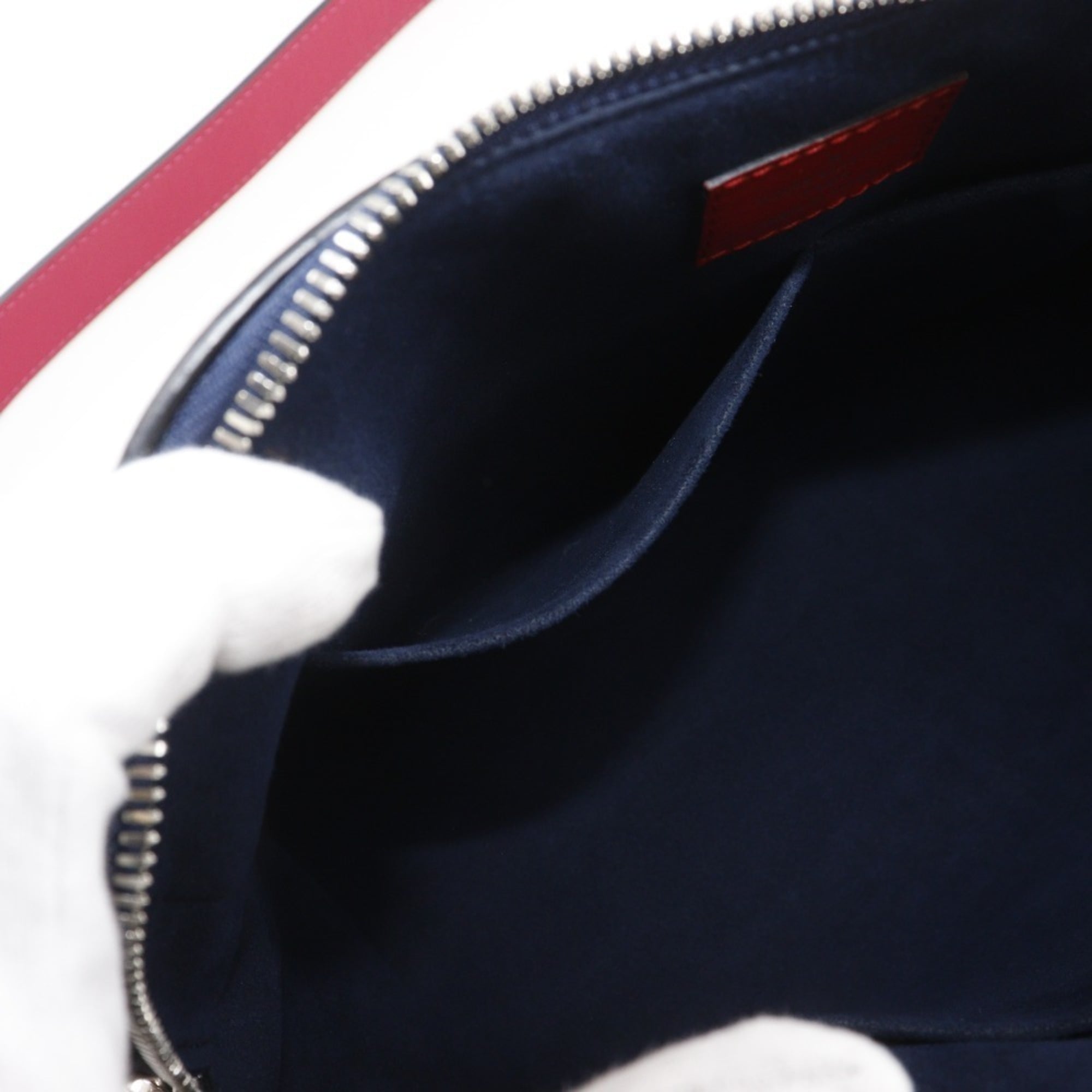 Louis Vuitton Navy Red Color Epi Leather Handbag Tote Bag