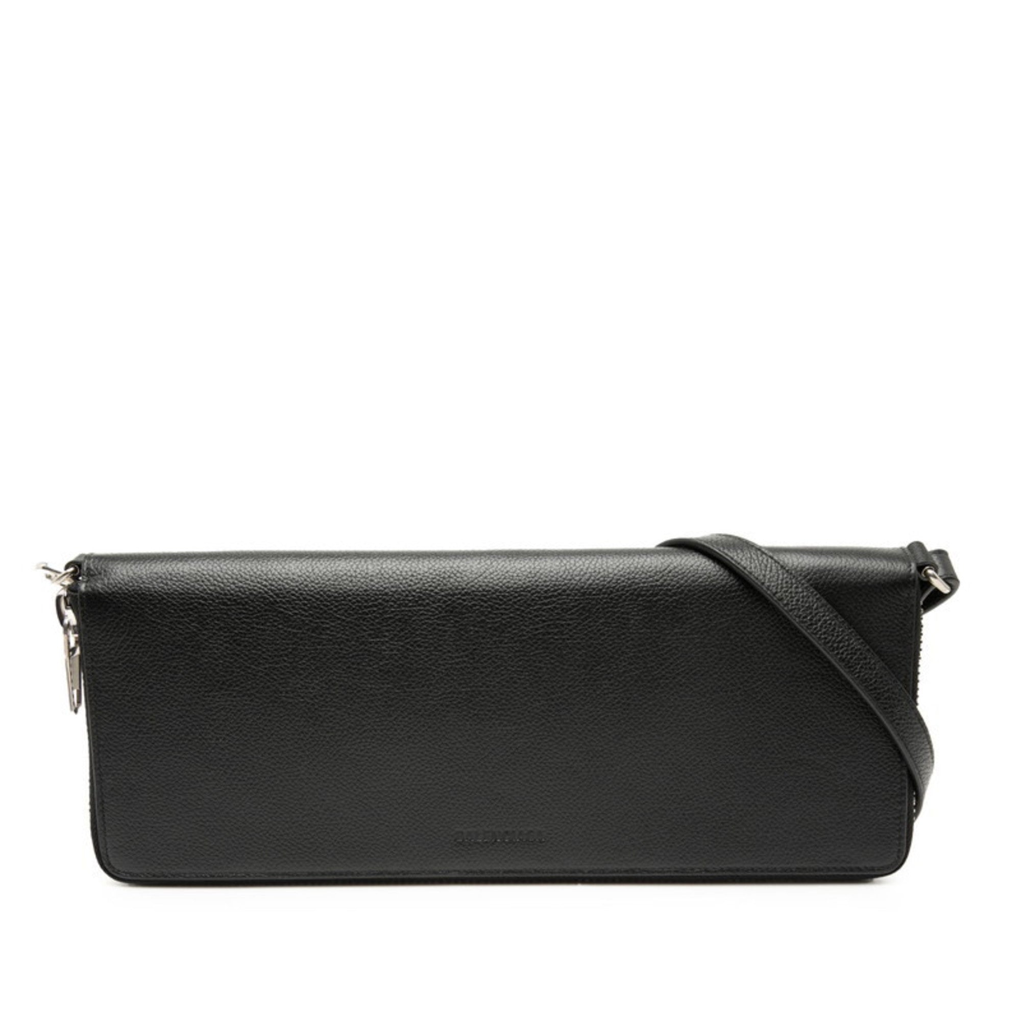 Balenciaga Black Leather Clutch Bag Shoulder