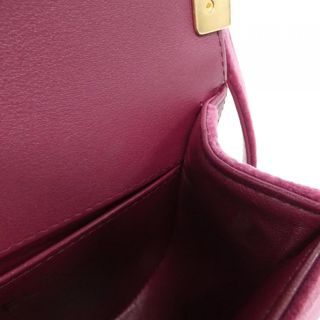 Chanel Purple Velvet Shoulder Bag