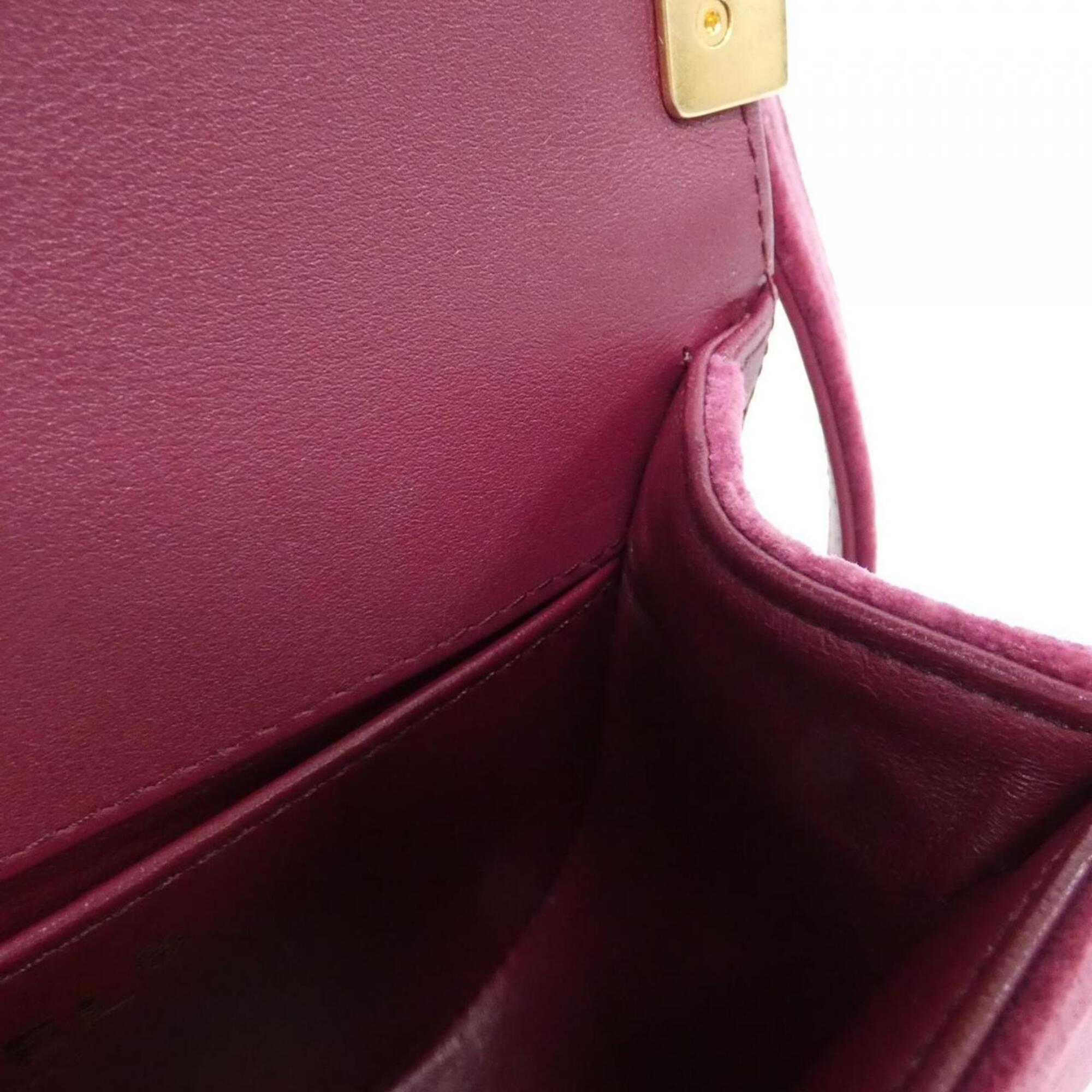 Chanel Purple Velvet Shoulder Bag