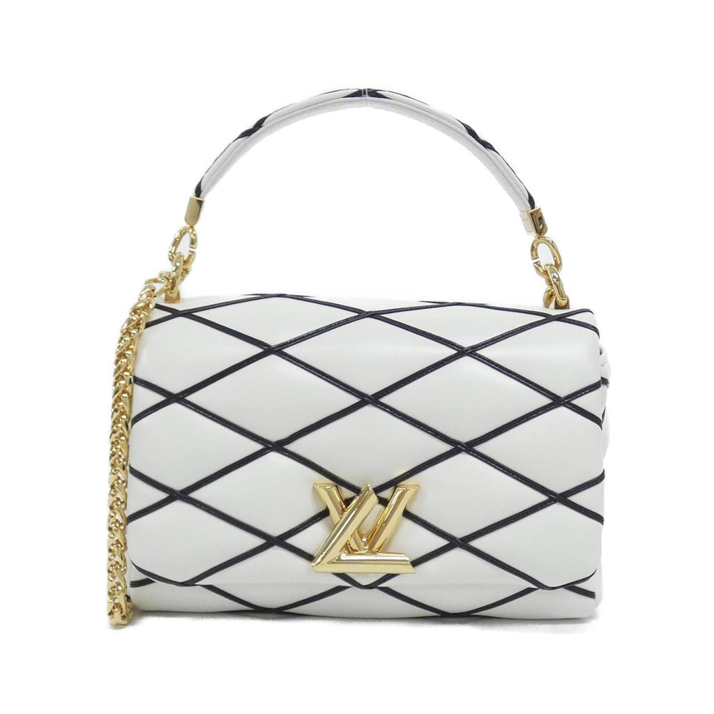 Louis Vuitton Blanc Noir Leather Shoulder Bag