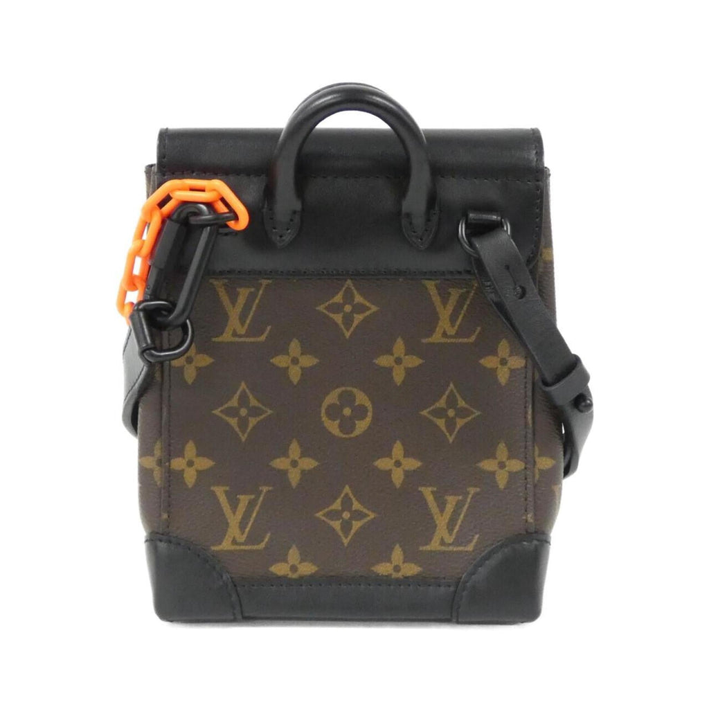 Louis Vuitton Black Brown Coated Canvas Shoulder Bag