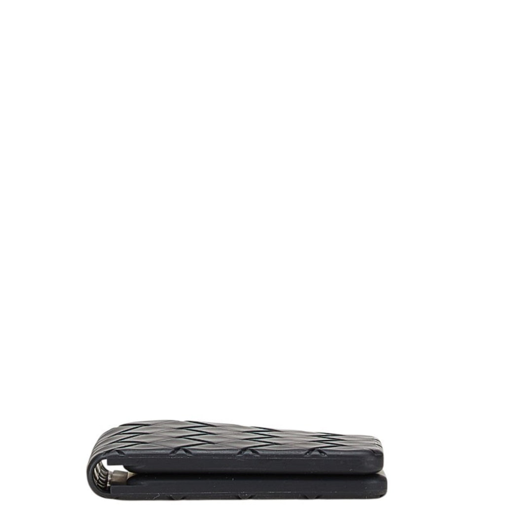 Bottega Veneta Black Rubber Bill Wallet (Bi-Fold)