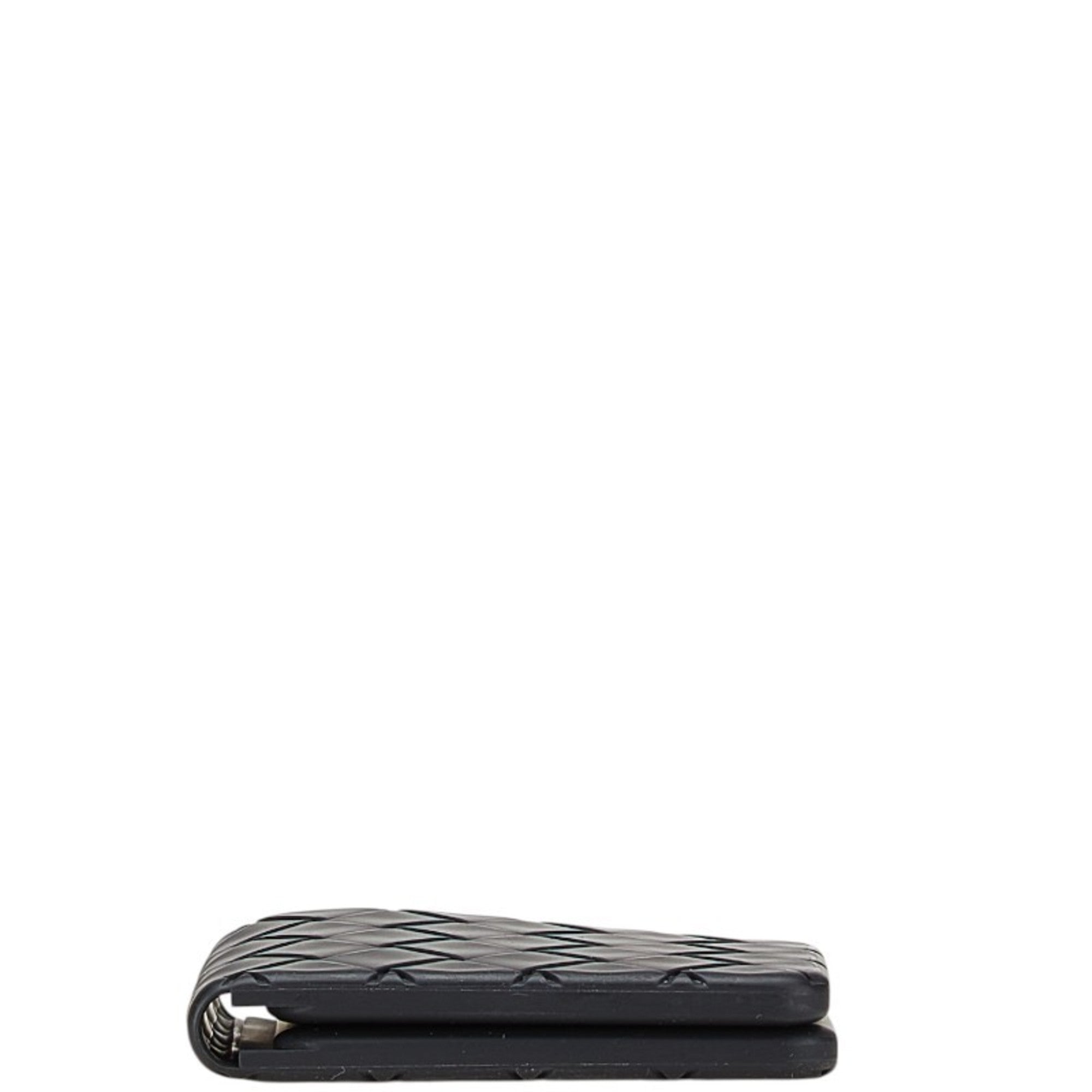 Bottega Veneta Black Rubber Bill Wallet (Bi-Fold)