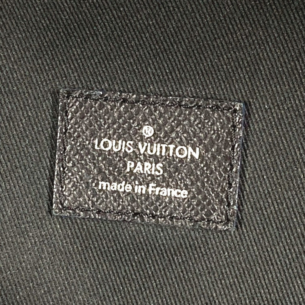 Louis Vuitton Ardoise Bicolor Black Blue Taiga Leather Backpack