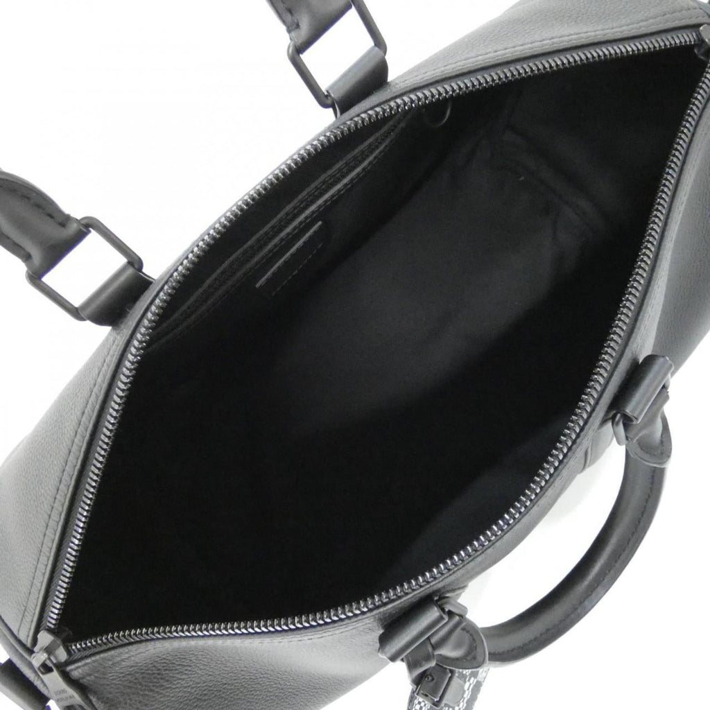 Louis Vuitton Black Leather Boston Bag