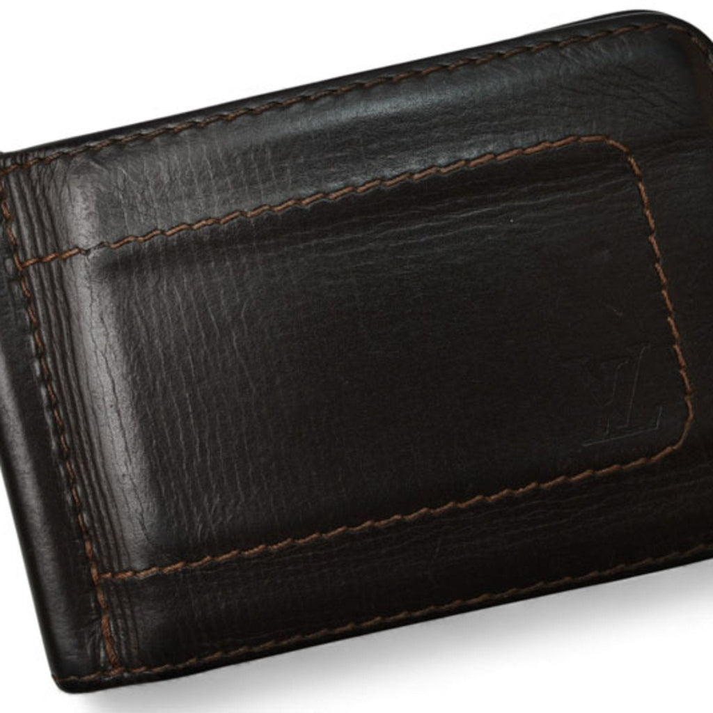 Louis Vuitton Utah Coffee Utah Leather Money Clip
