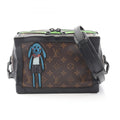 Louis Vuitton Black Brown Monogram Macassar Multi-Color Coated Canvas Leather Shoulder Bag
