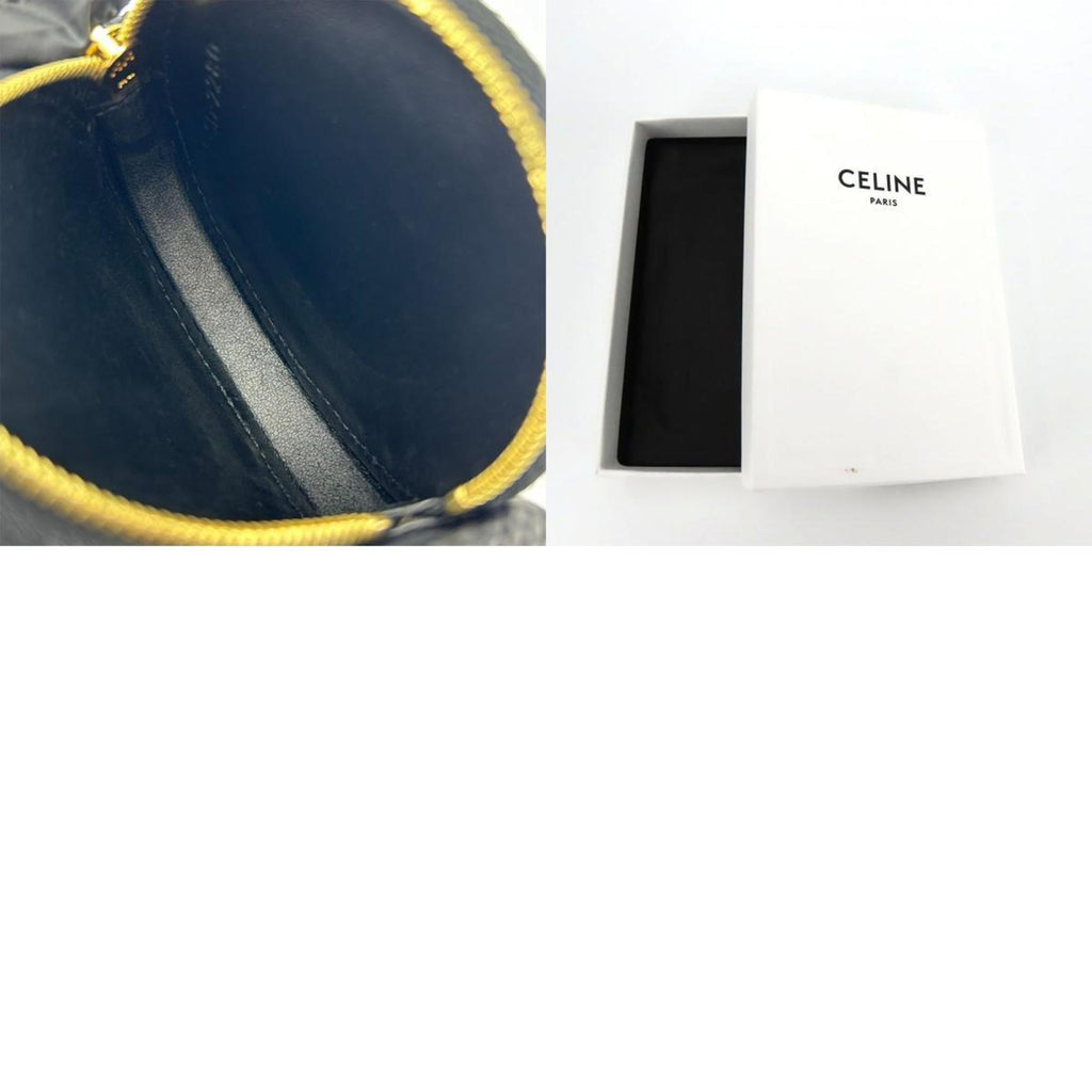 Celine Black Brown Pvc Leather Coin Purse/Coin Case