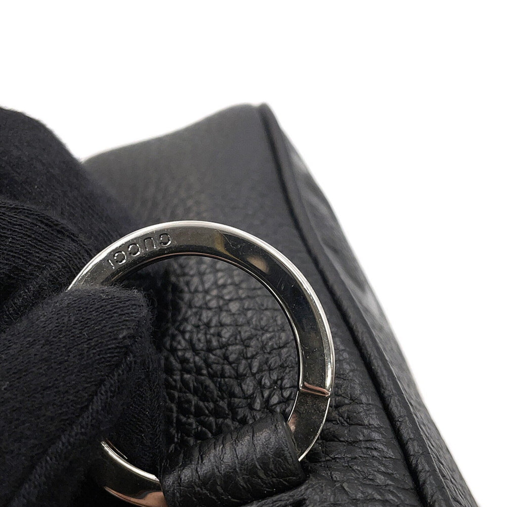 Gucci Black Leather Handbag Shoulder Bag (Pre-Owned)