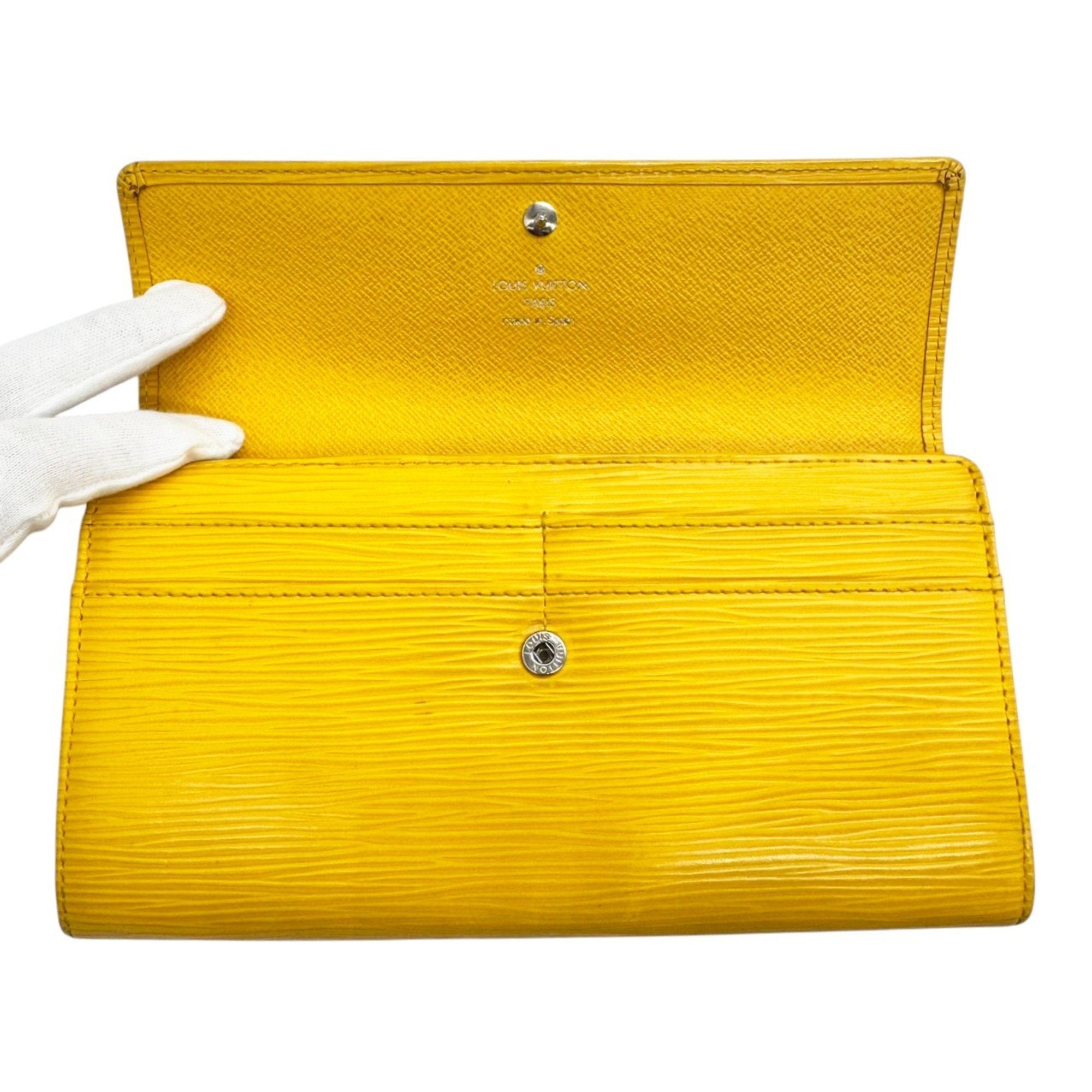 Louis Vuitton Yellow Epi Leather Long Wallet
