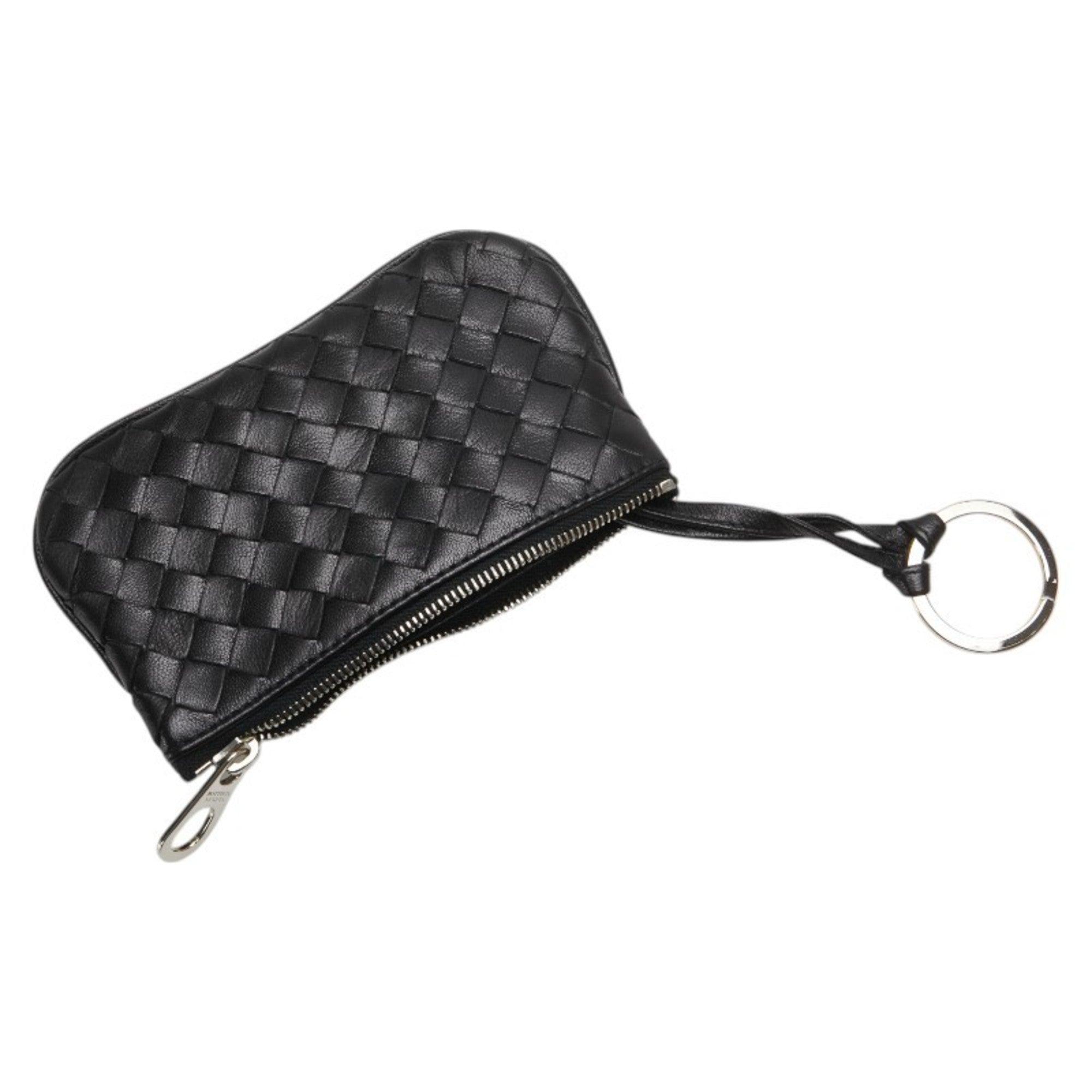 Bottega Veneta Black Leather Coin Purse/Coin Case