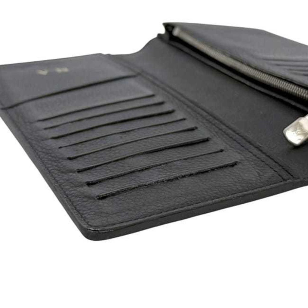 Louis Vuitton Black Noir Leather Long Wallet