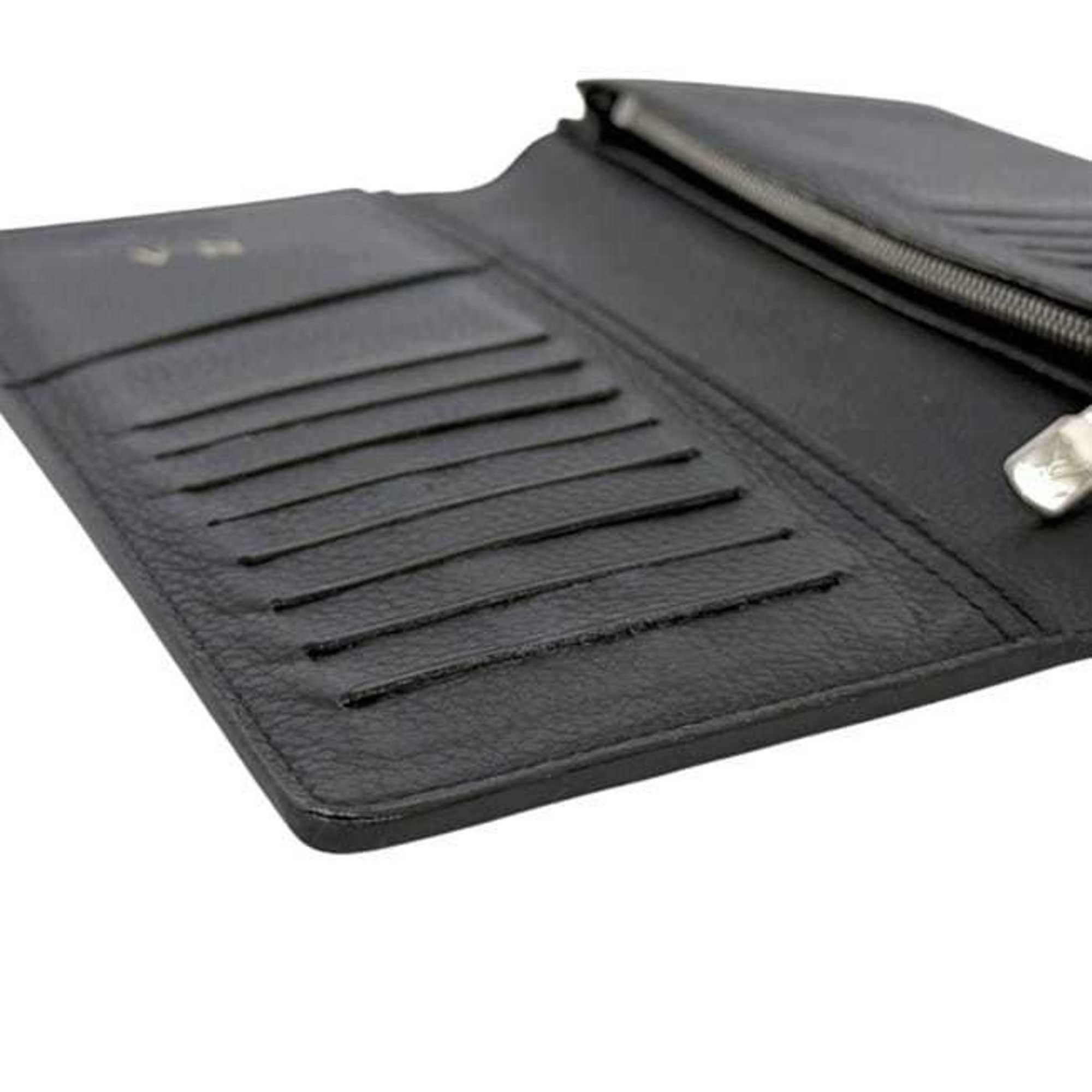 Louis Vuitton Black Noir Leather Long Wallet