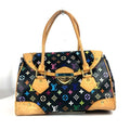 Louis Vuitton Black Multi-Color Noir Monogram Multicolore Canvas Handbag Shoulder Bag Tote Bag