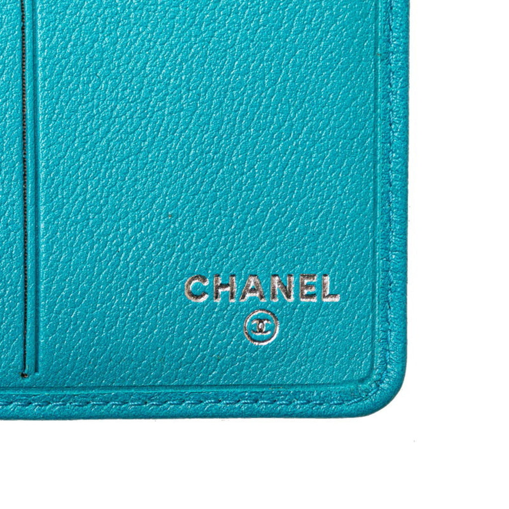 Chanel Light Blue Leather Wallet (Bi-Fold)