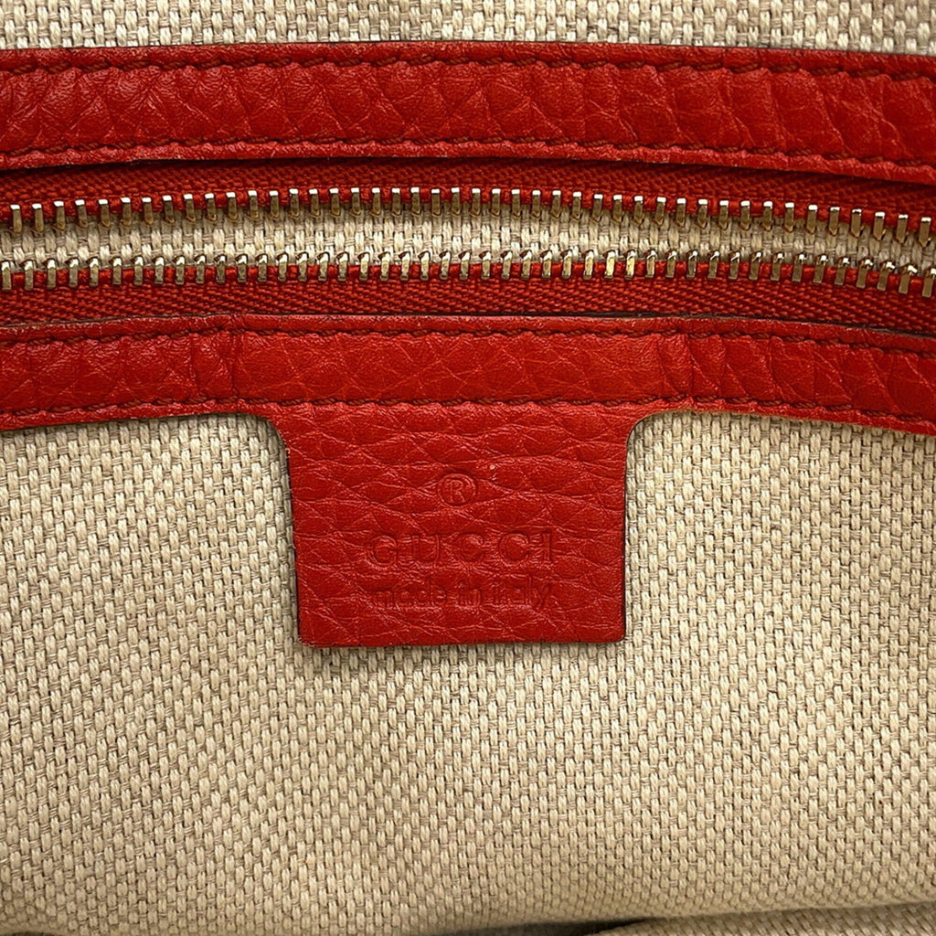 Gucci Champagne Gold Orange Leather Handbag Tote Bag (Pre-Owned)