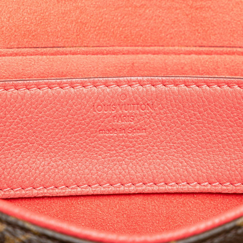 Louis Vuitton Monogram Brown Rose Litchi Pvc Leather Shoulder Bag