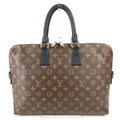 Louis Vuitton Black Brown Monogram Canvas Handbag