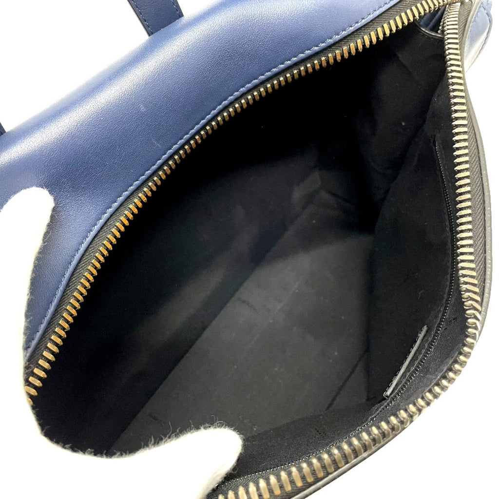 Fendi Navy Leather Briefcase