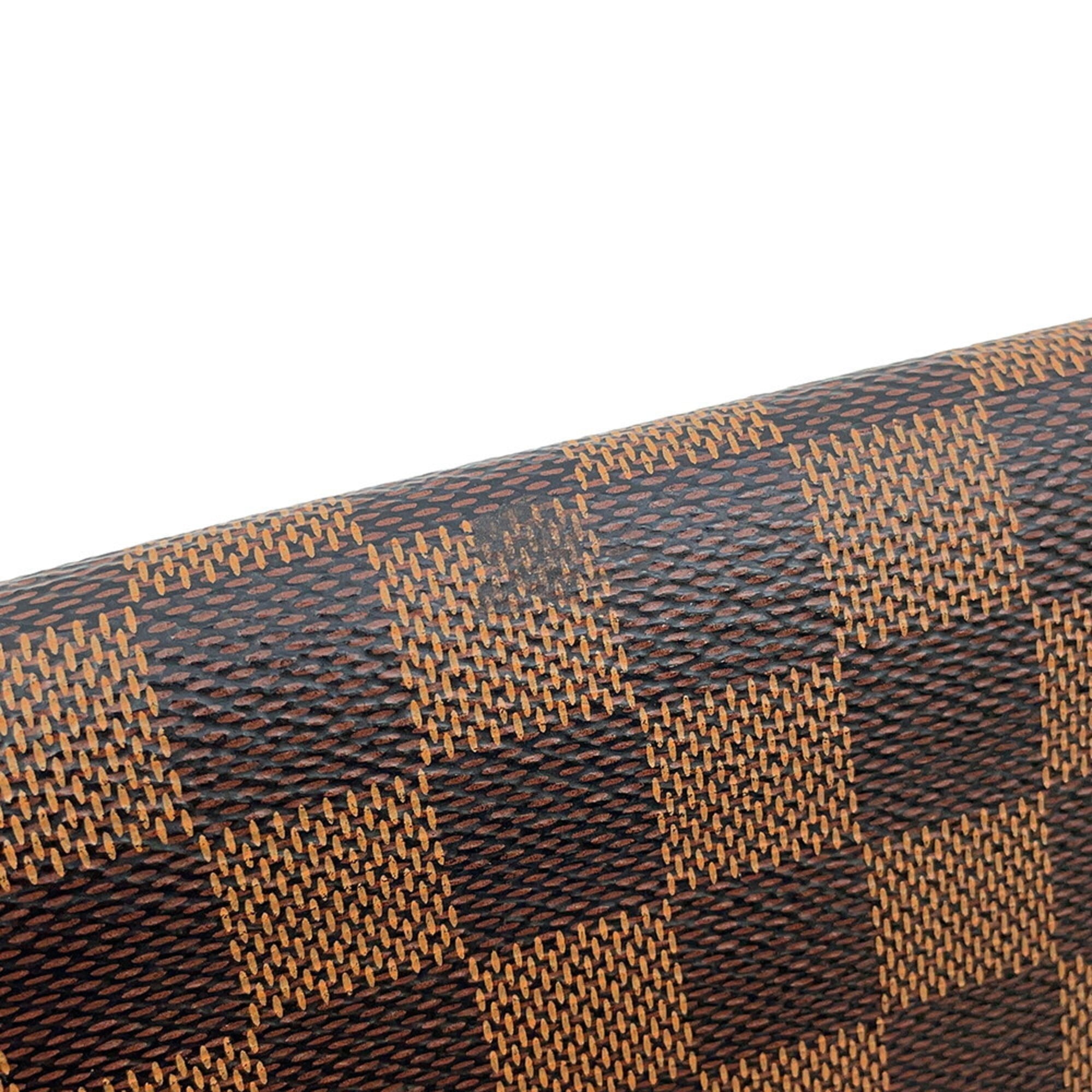 Louis Vuitton Damier Damier Canvas Ebene Red Color Pochette