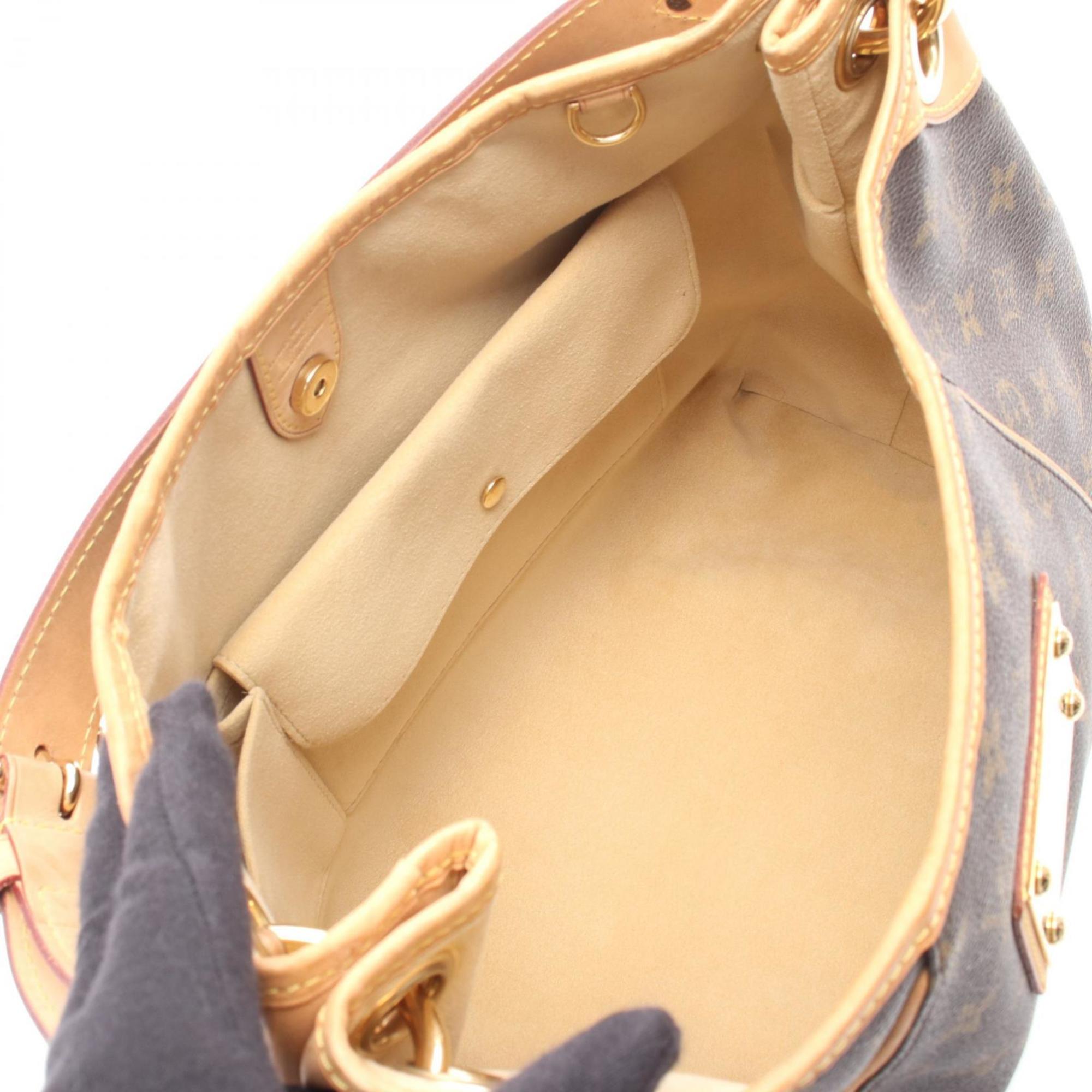 Louis Vuitton Brown Coated Canvas Leather Shoulder Bag