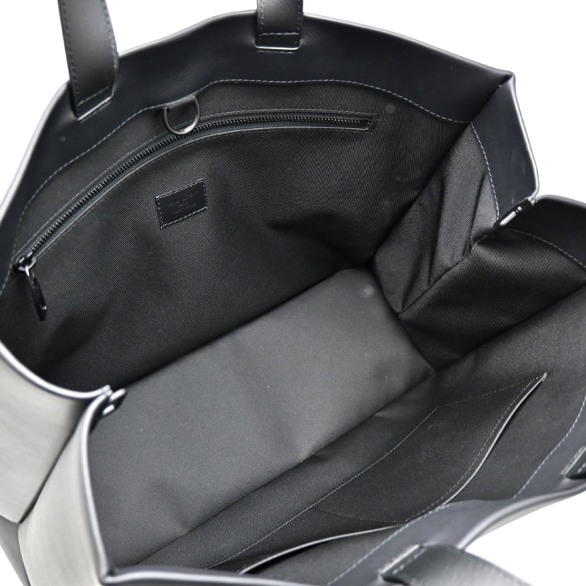 Louis Vuitton Black Leather Tote Bag
