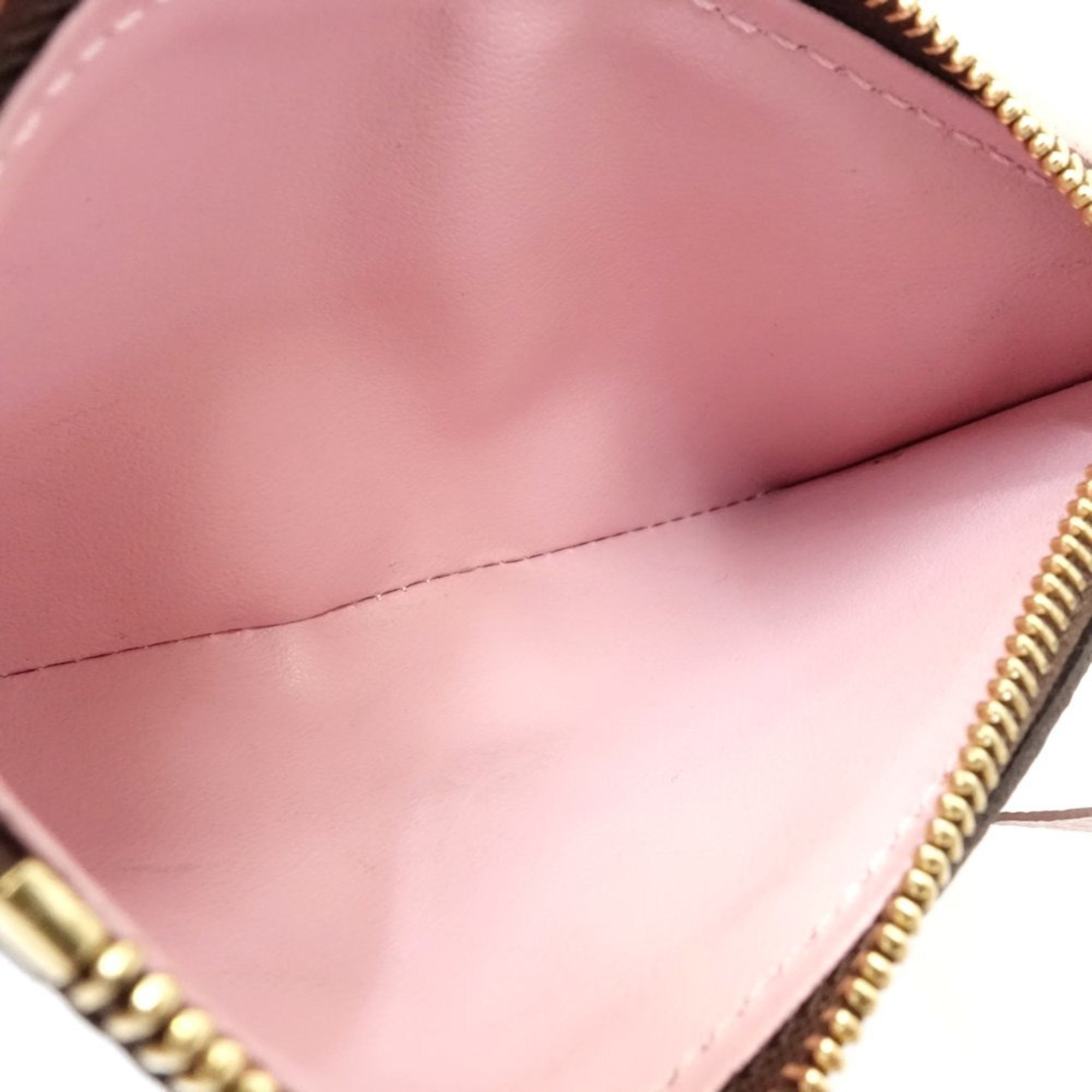 Louis Vuitton Damier Canvas Ebene Rose Ballerine Canvas Wallet (Tri-Fold)