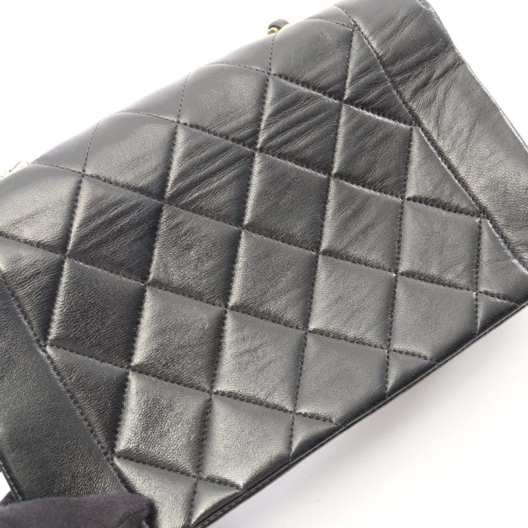 Chanel Black Leather Handbag Shoulder Bag