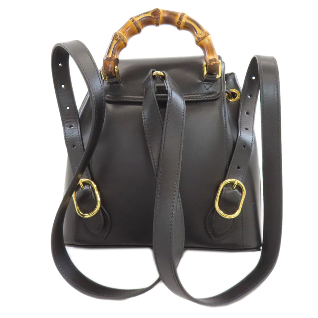 Gucci Black Leather Backpack (Pre-Owned)