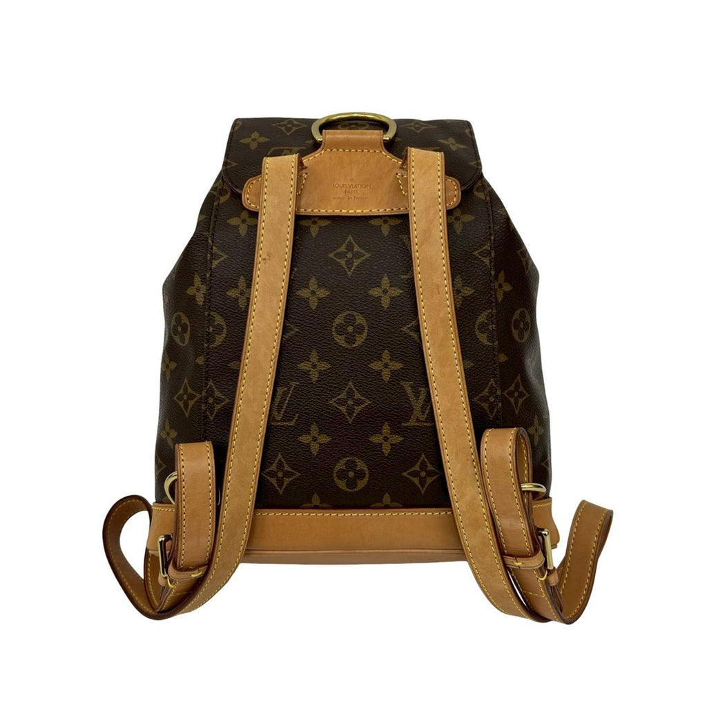 Louis Vuitton Brown Leather Pvc Backpack