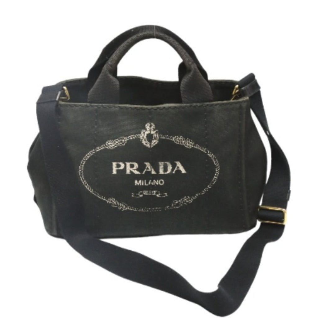 Prada Black Denim Tote Bag