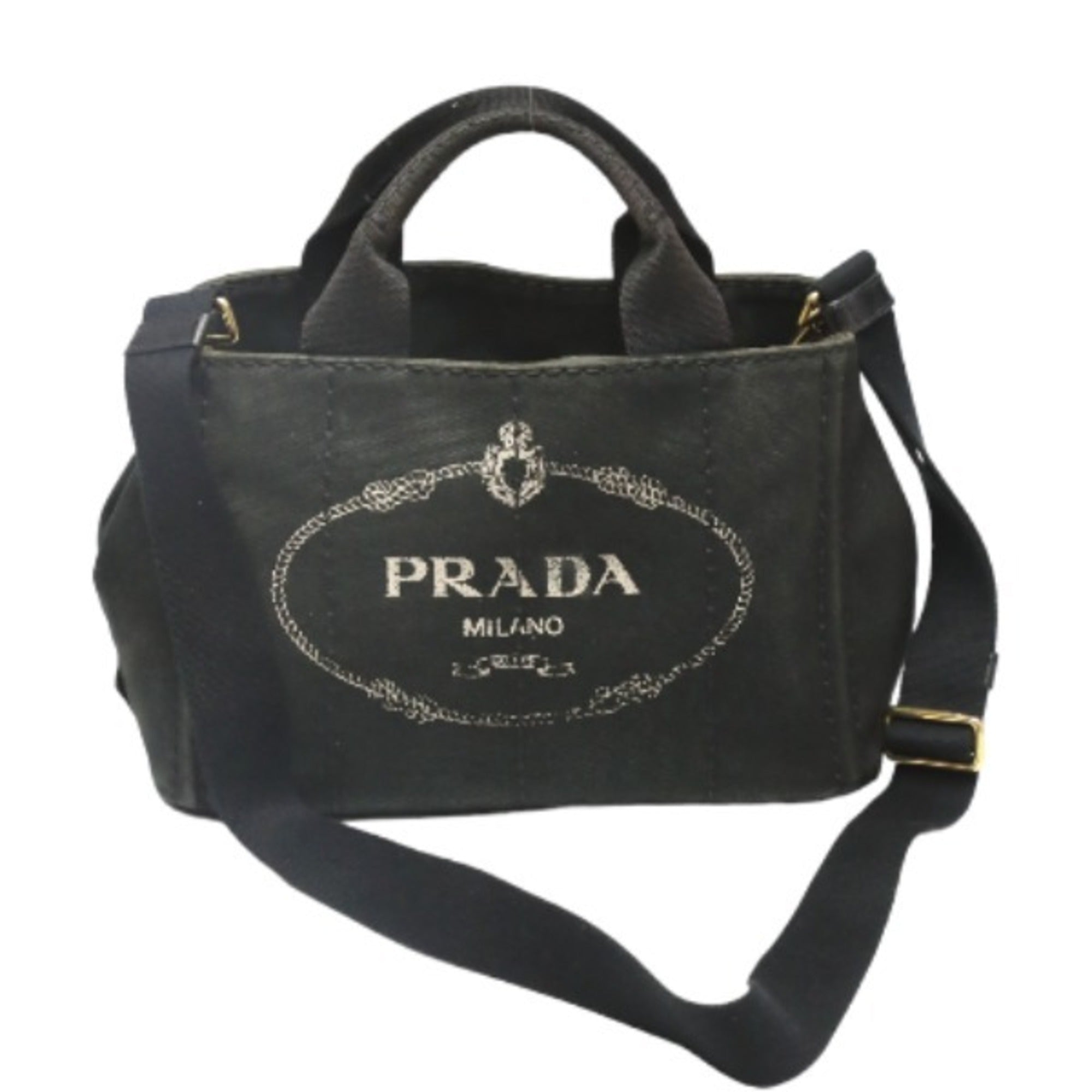 Prada Black Denim Tote Bag