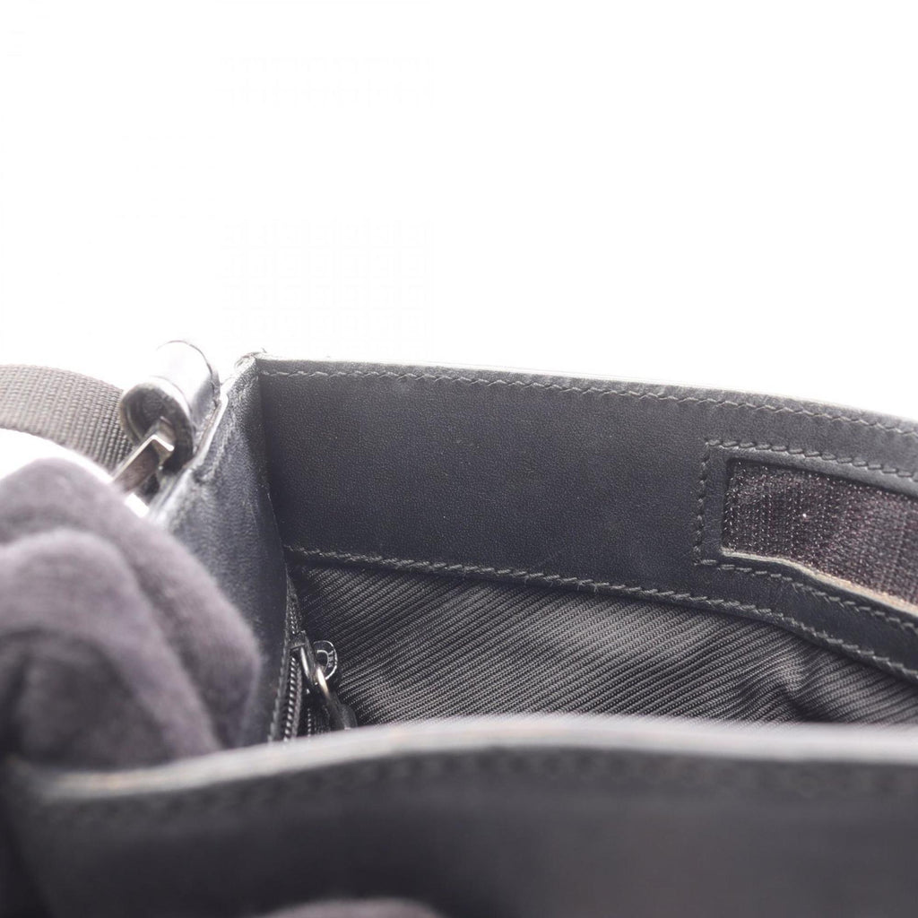 Gucci Black Denim Leather Handbag Shoulder Bag (Pre-Owned)