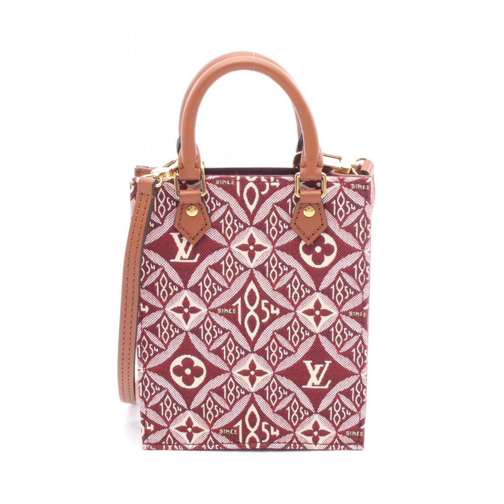 Louis Vuitton Bordeaux Brown Canvas Leather Handbag
