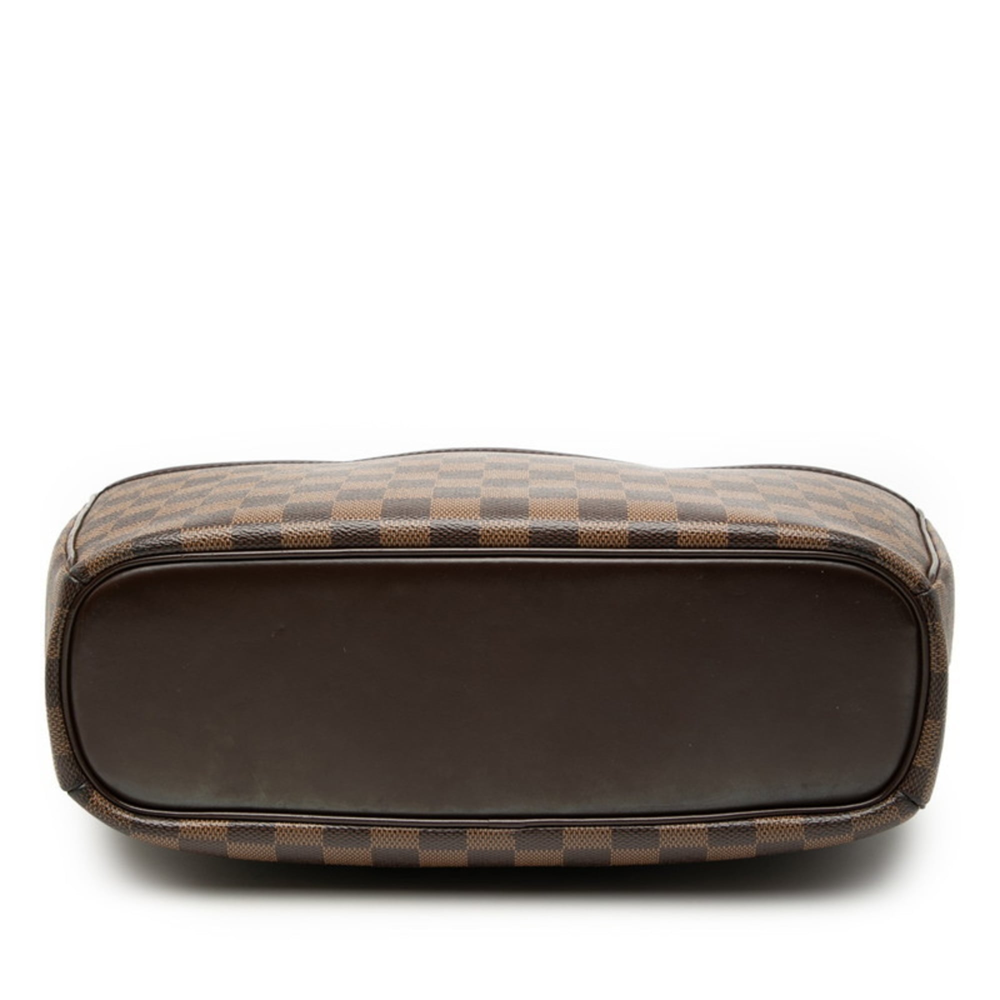 Louis Vuitton Brown Damier Canvas Leather Handbag