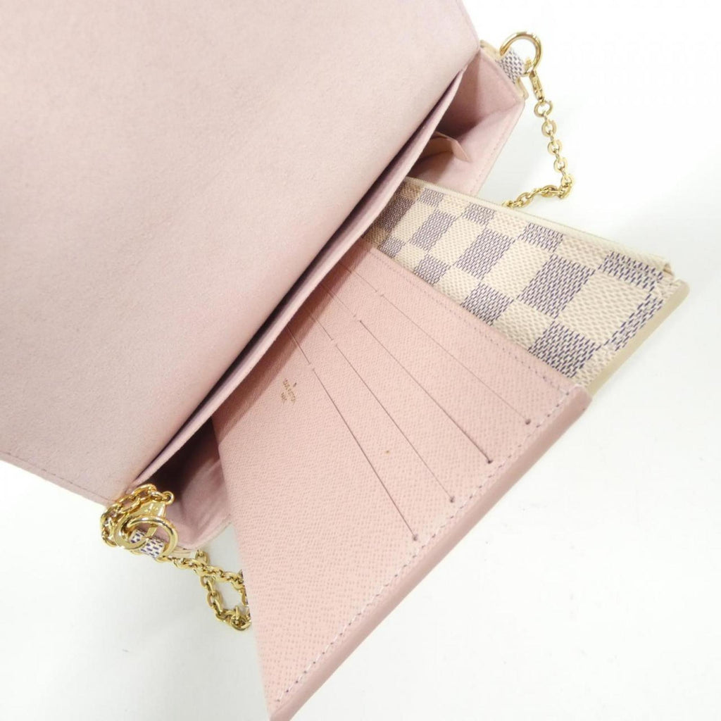 Louis Vuitton Azur Coated Canvas Pochette Pouch Shoulder Bag